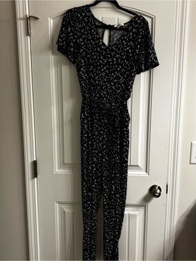 Gilli Navy Jumpsuit with White Print